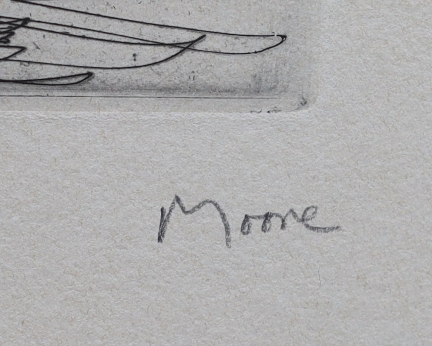 Henry Moore (English, 1898-1986), Seated mother and child, etching and drypoint on cream wove paper, 1966, 22.5 x 27cm